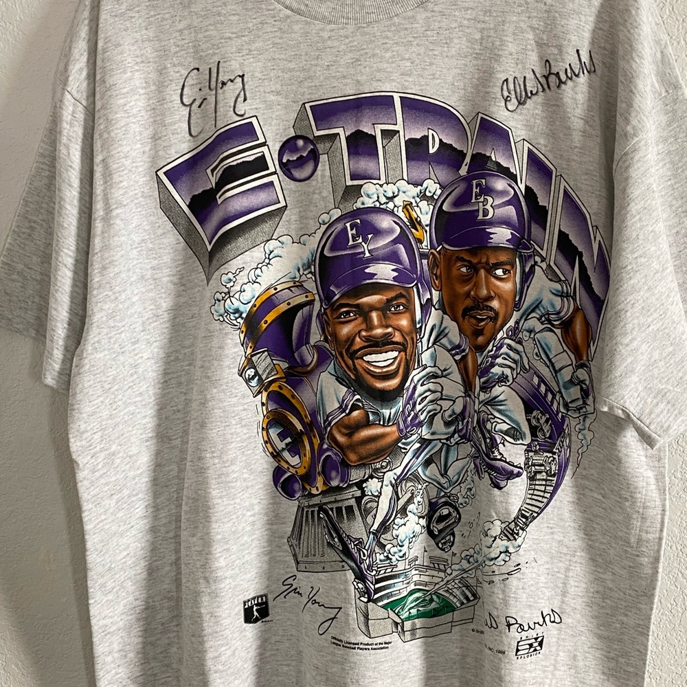 Vintage Autographed Colorado Rockies, E-train graphic T-shirt XL - Picture 9 of 9